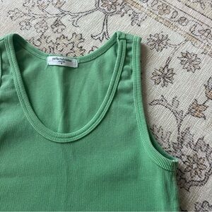 Perfectwhitetee Vibrant Green Tank Top